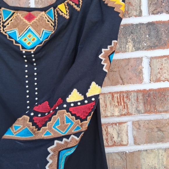 🐴 NWT Vintage Collection Western Musketeer Embroidered Beaded Southwest Top XS - Picture 5 of 8